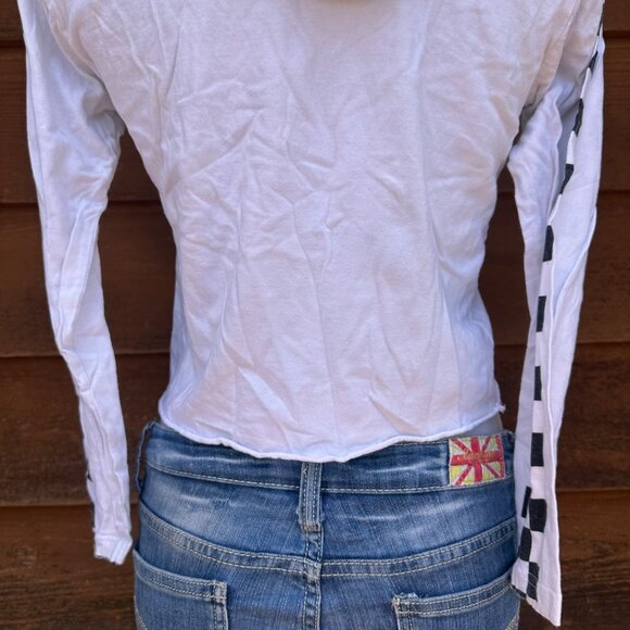 On Fire Racing Babe Hooded Long Sleeve Tee Shirt Size M - Picture 8 of 9